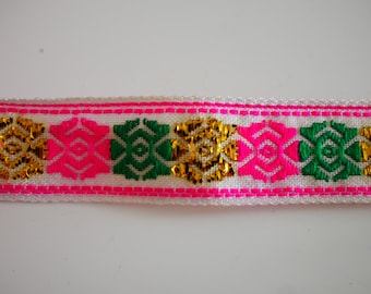 Asian ribbon gold or silver thread ethnic motifs