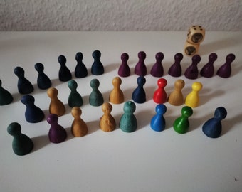 Convolut an alten Spielfiguren, Holzfiguren