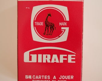 Jeu de cartes ancien GIRAFE 54 cartes