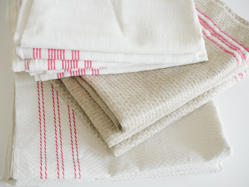 German antique linen towels Vintage kitchen towels XXL Etsy
