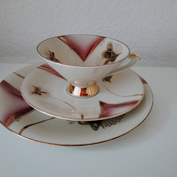 Vintage Tee Set Tasse und Teller