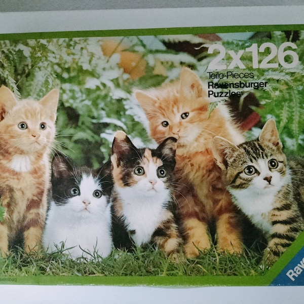 Puzzle vintage 1974 Katzen