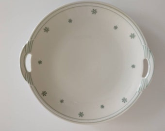 Old serving plate Brunhilde with floral pattern porcelain