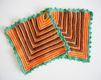 Granny potholder pot holder Maniques crochet NEUVES