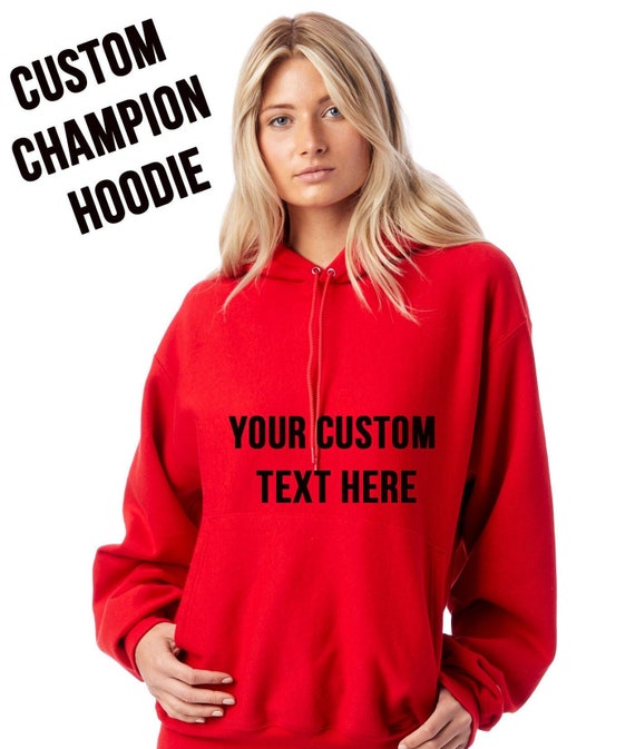 custom champion reverse weave hoodie