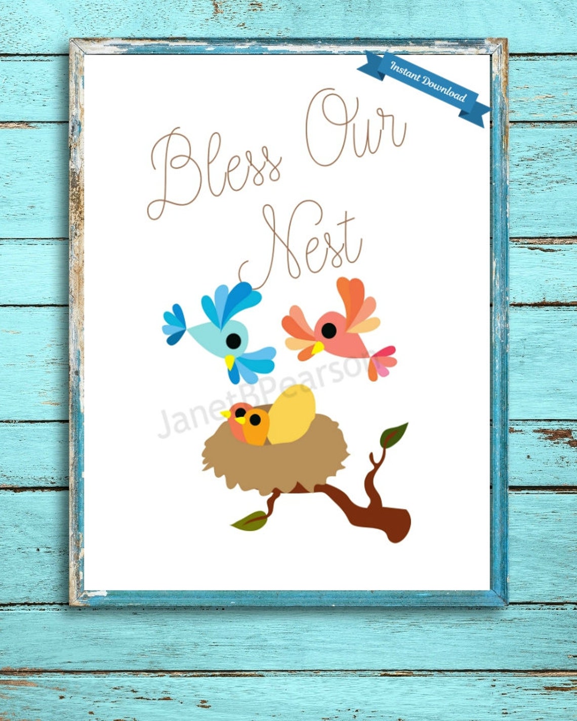 Bless Our Nest Printable. Family Printable Sign. Family Wall - Etsy