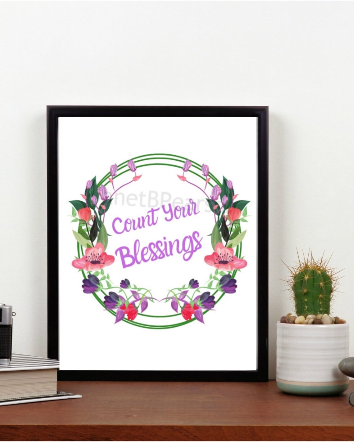 Count Your Blessings Printable Art Digital Download. Flower - Etsy