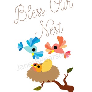 Bless Our Nest Printable. Family Printable Sign. Family Wall - Etsy