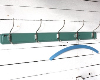 Coat rack 50s 60s metal, vintage wall hooks, towel hooks, Mid Century