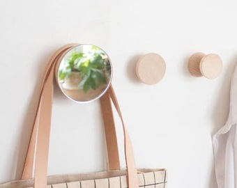 Mirror Dot wall hook, round knob, Nordic Scandi Style, towel hook circle, bathrobe hooks, ball coat rack Straight Design