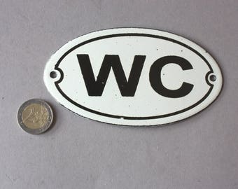 WC enamel sign, lavatory sign