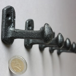 5 bollard wall hooks, maritime coat hooks, coat hangers