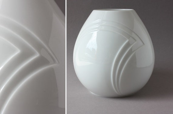 AK Kaiser Vase, White Vase Vintage, Porcelain Vase