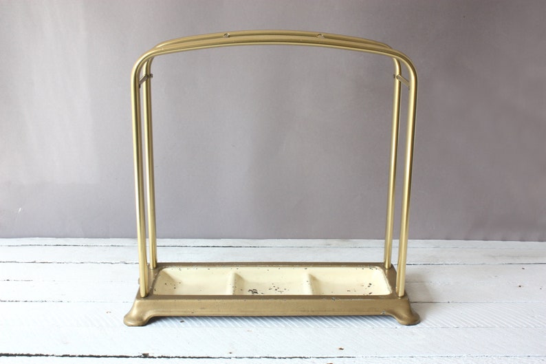 Vintage umbrella stand, Retro umbrella holder, straight walking stick holder, Vollmann Germany Mid-Century 50s 60s, hallway decoration image 3