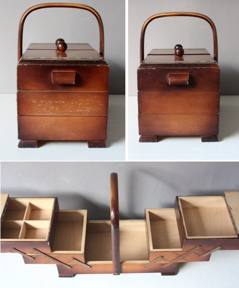 Altes Holznähkästchen Nähkasten vintage Schneider-Kästchen | Etsy