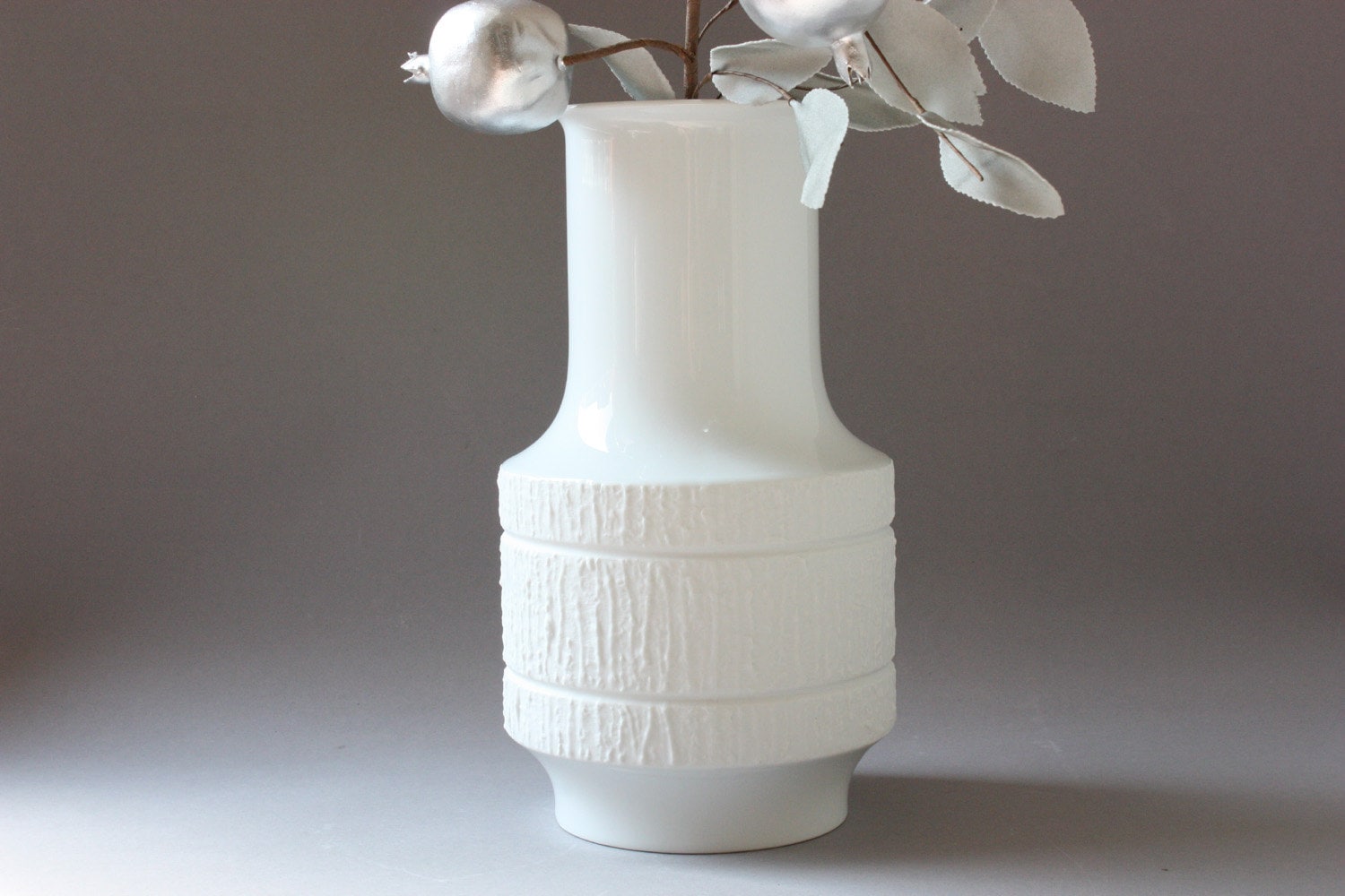 Large vase Thomas white bisque porcelain Germany OpArt Etsy