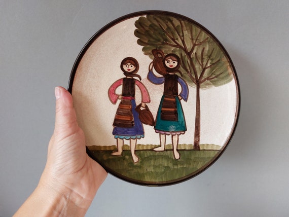 Wanddeko Wohnzimmer, Keramik Wandteller, Skandinavische Deko