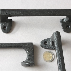 1 gr. rustikaler länglicher Griff schwarz, klassischer Möbelgriff, Möbelknauf, Schubladengriff, Schrankgriff, Knauf, Schubladenknopf