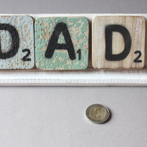 3 azulejos de madera de Scrabble de la letra para la decoración de la pared del mensaje personal