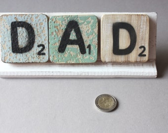3 Scrabble tiles 2.36&quot;, letters, DIY, family names, personalized gifts