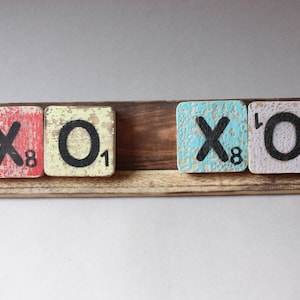 5 letras 6 cm Madera Scrabble, automezcla letras de madera, azulejos, decoración de pared, mensaje personal, regalo, nombres de niños Alfabeto