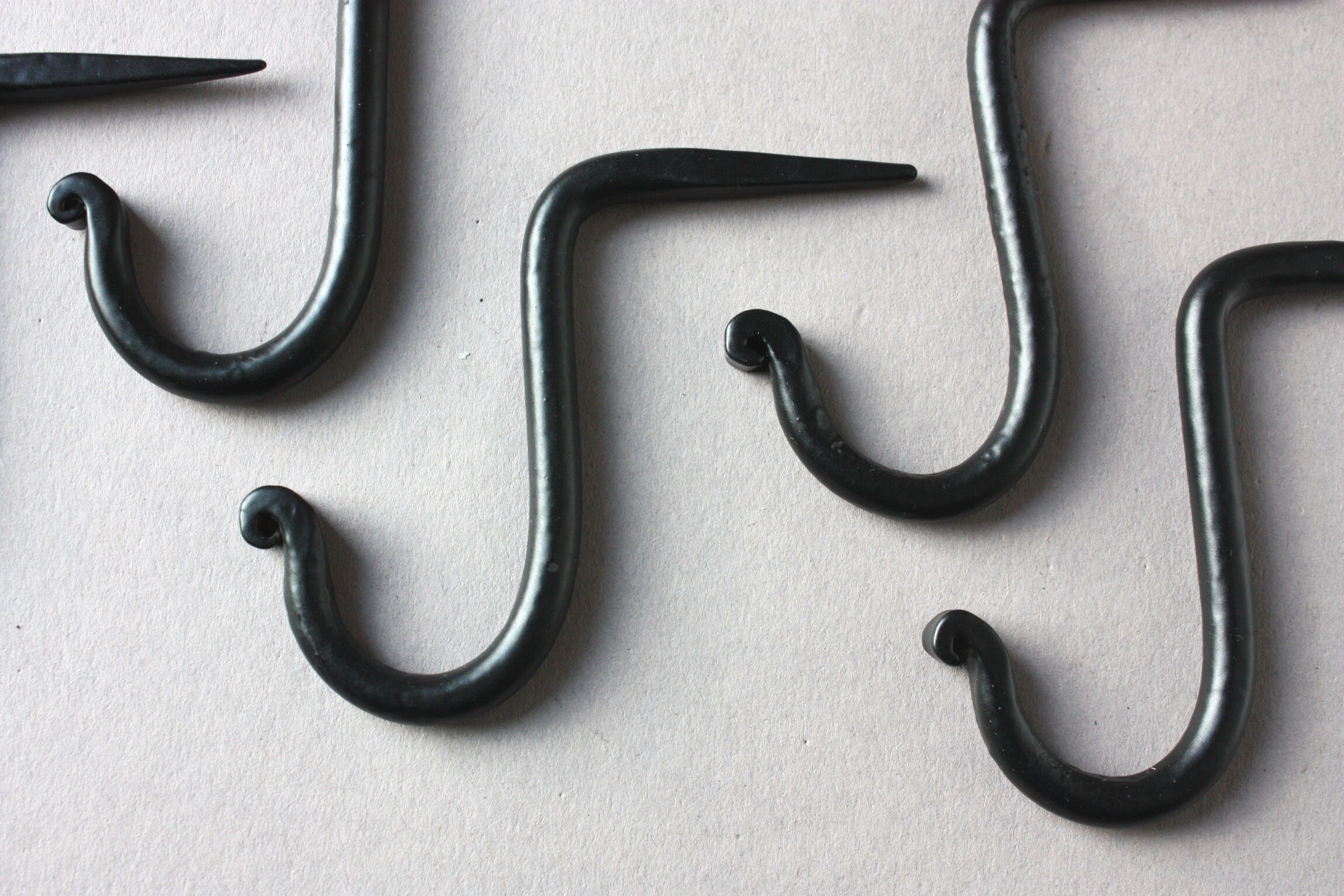 5 mini Uwall hooks black rustic small nail hooks suspension Etsy