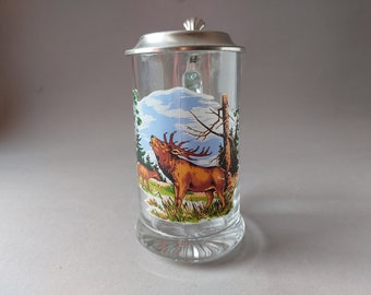 Tankard with lid, beer mug, gift hunter