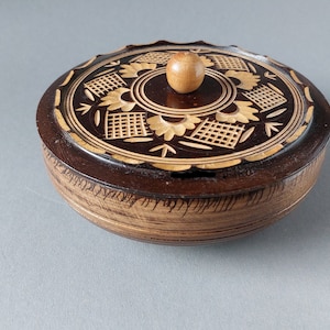 Wooden Box With Lid, Jewelry Box Vintage