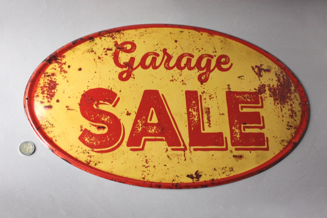 Gran cartel de venta de garajes venta de cartel de puerta Etsy