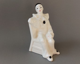 Pierrot, ceramic figurine, ceramic decoration