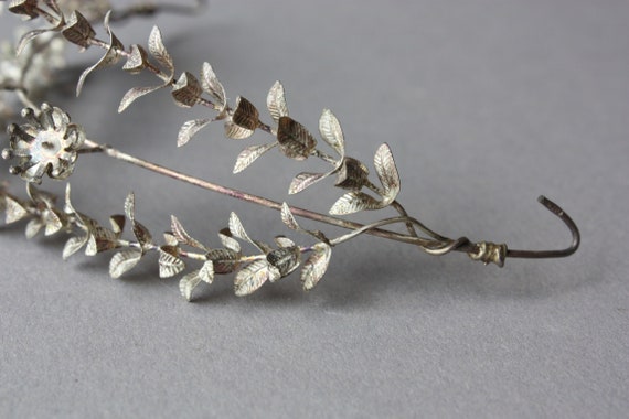 Antique Wedding Headpiece Myrtle silver, Hair Acc… - image 3