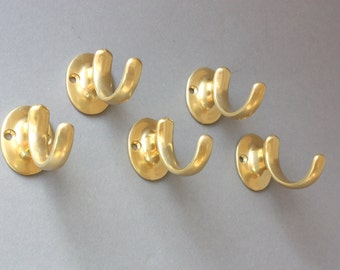 5  new old stock wall hooks, towel hook, coat rack, Vintage Mid Century Germany 50s 60s