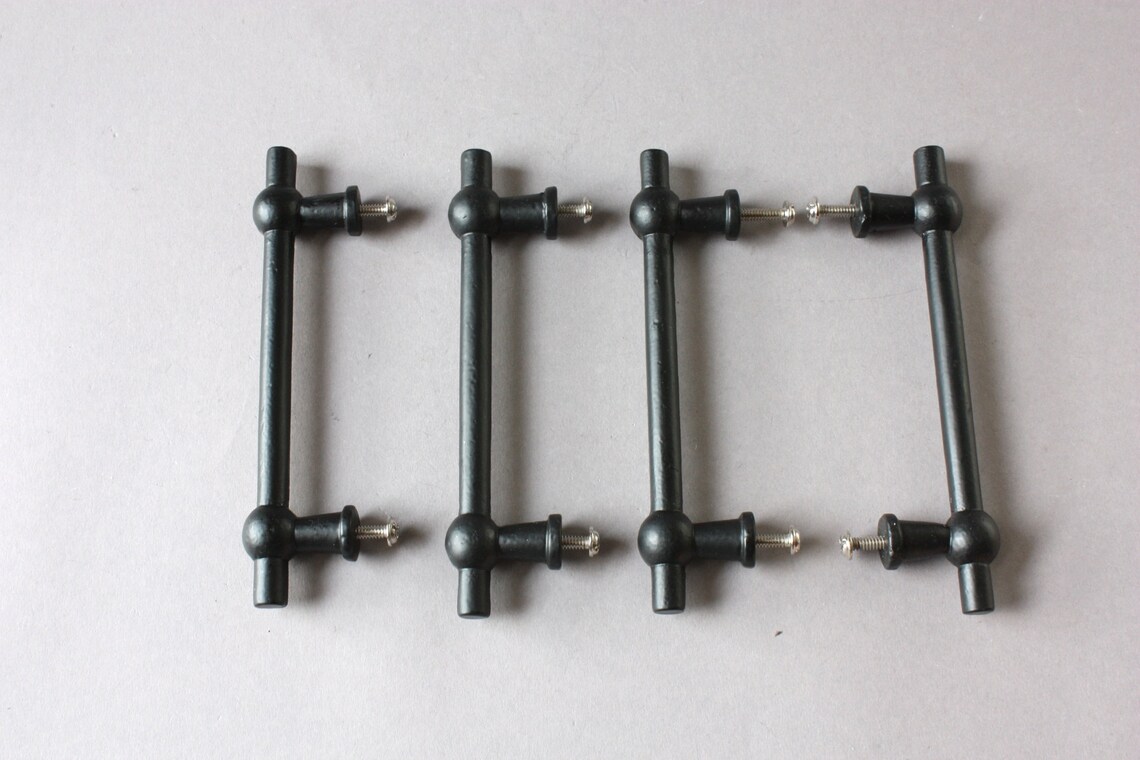 1 rustikaler länglicher Griff schwarz klassischer Möbelgriff | Etsy