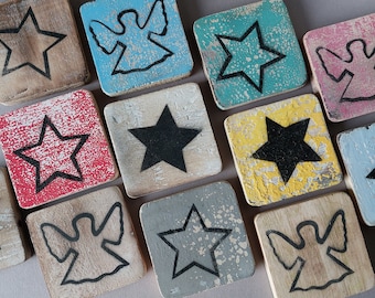 Wooden Scrabble Tiles (2+ pcs) | Custom Wood Letters for Wall Decor | Nursery Name Sign | Personalized Scrabble Wall Art | 2.4" Wood Tiles