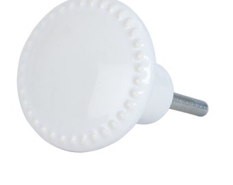 Maniglia per mobili bianca, maniglia per cassetti, maniglia in ceramica