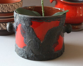 Marei planter, Fat Lava flower pot, German pottery