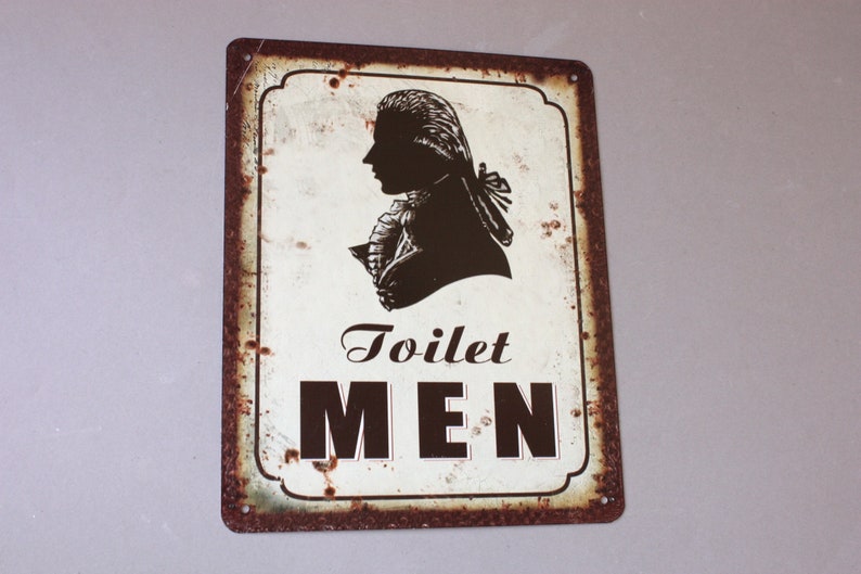 bathroom restrooms wall hanging lavatory women men face head wall plaque 1 Ladies or gents WC Toilet sign rustic door sign funny