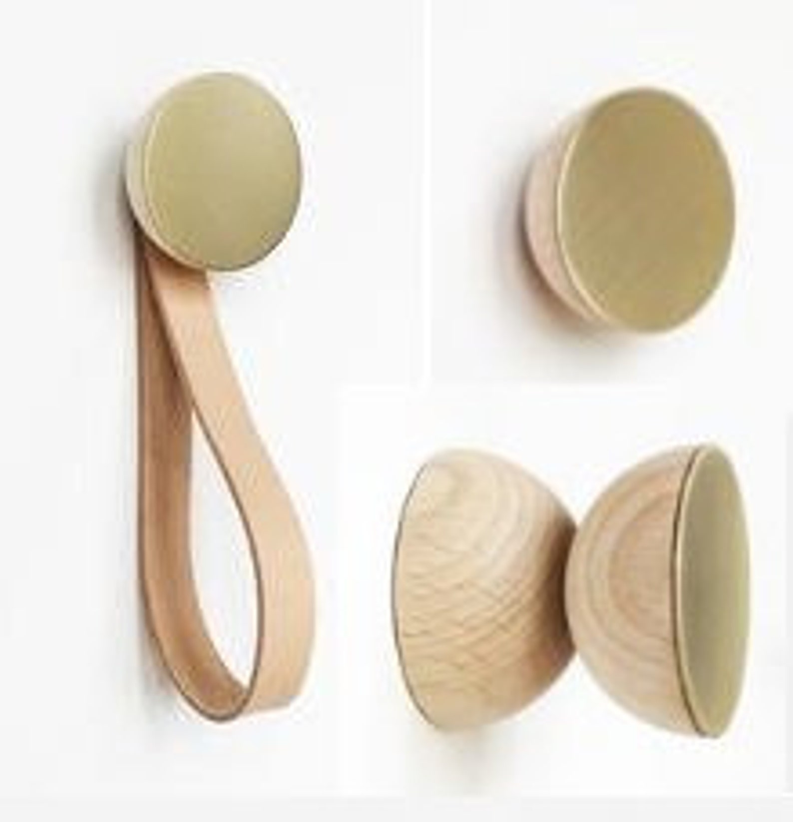 Dot Wall Hook Brass Gold Aluminium Round Knob Etsy