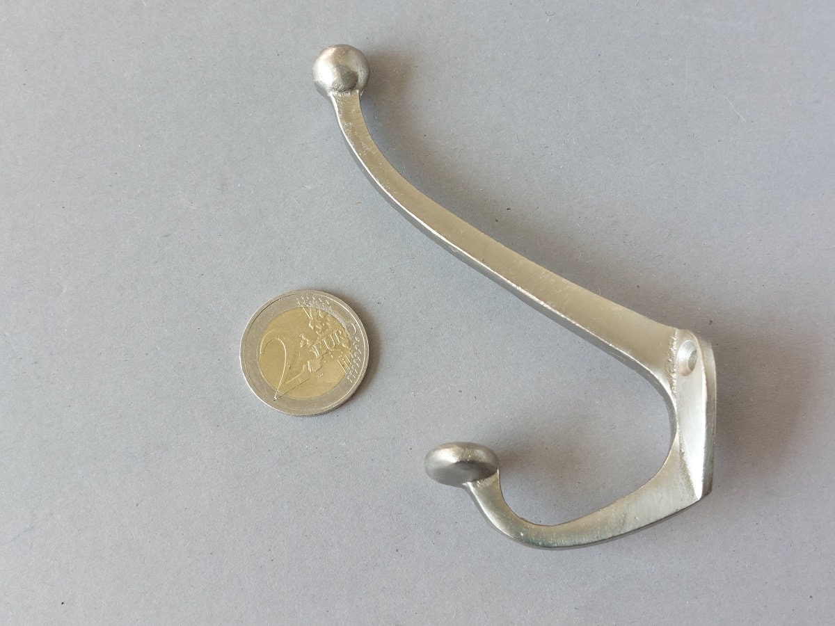 4 Ganci Da Parete A Forma Di Foglia In Ferro Argentato, Decorativi Per Cappotti, Asciugamani E Borse