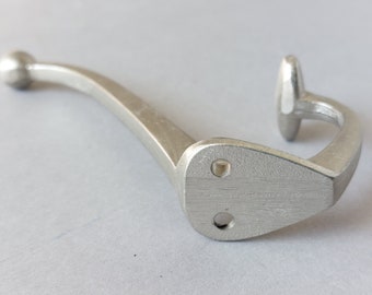 Set Di 4 Ganci Da Parete In Ferro Battuto A Forma Di Foglia, Finitura