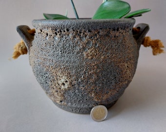 Fat Lava planter West German Pottery, Vintage flower pot