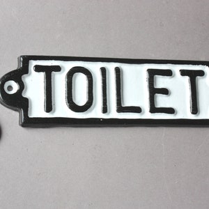 Sinal de ferro para banheiro gasto, sinal de ferro para banheiro, sinal de porta rústico, sinal de banheiro clássico, estilo retrô vintage nostálgico