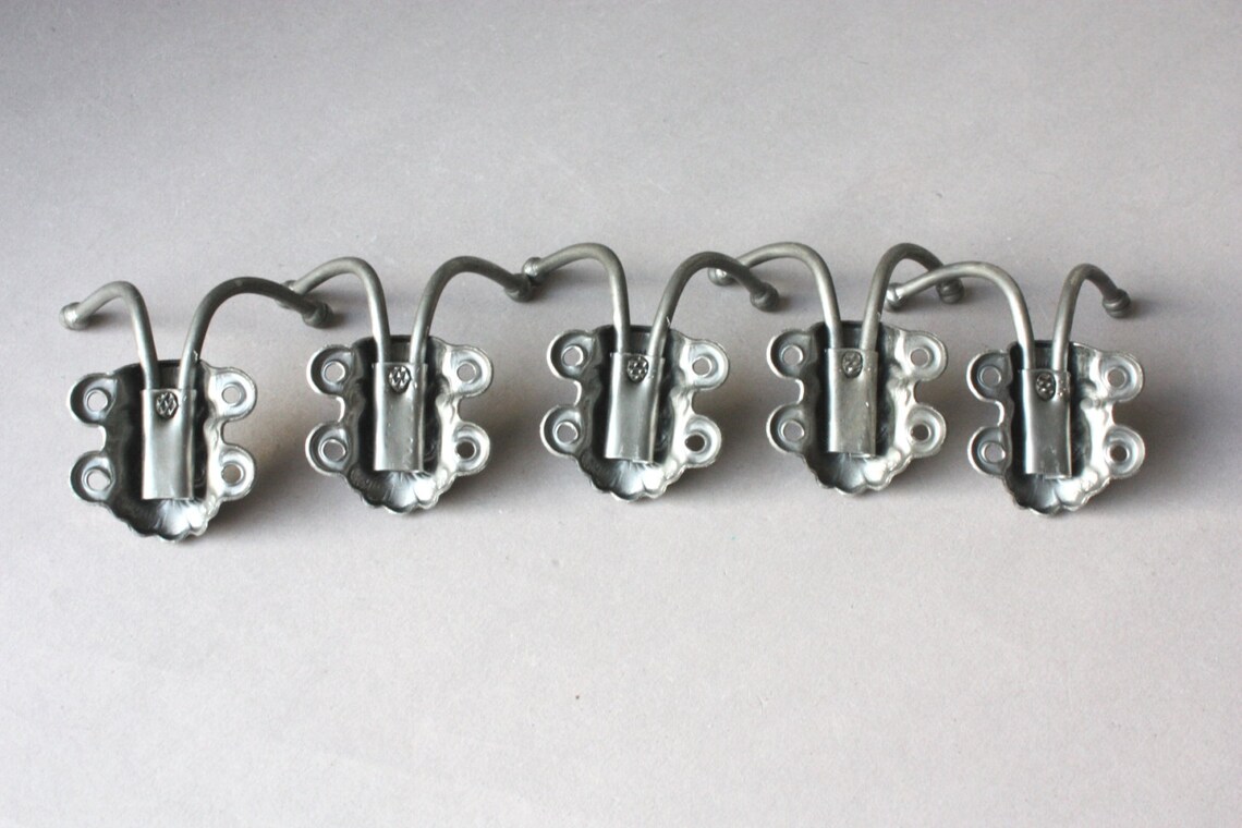 5 Art Deco wall hooks new old stock Vintage towel hook face Etsy