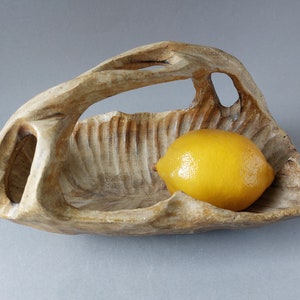 Wooden bowl handmade storage