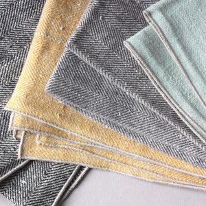 100% Linen napkin, tablecloth Fishbone, table Herringbone, table cover Vintage Style, fabric Classic Stripes Erika Vaitkute AUDRA