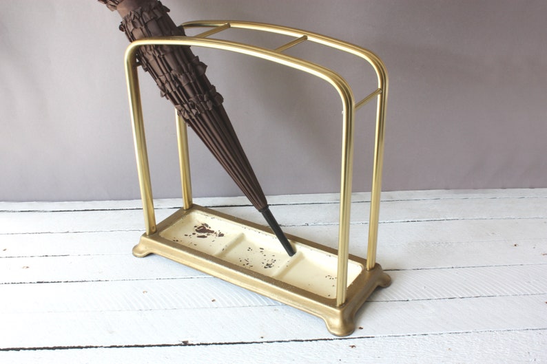 Vintage umbrella stand, Retro umbrella holder, straight walking stick holder, Vollmann Germany Mid-Century 50s 60s, hallway decoration image 1