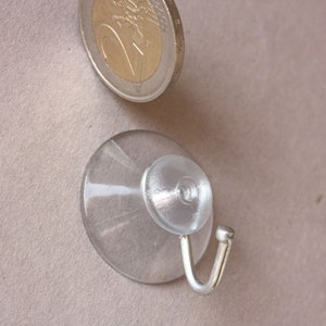 Hook with suction cup / stained glass suction cups / holder for brushes / hook for kitchen towels