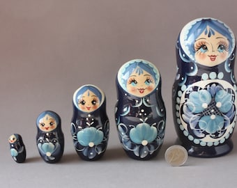 10pcs Holz Russische Matroschka Puppen DIY Craft Nesting für Kinder Geschenk #R 
