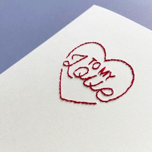 To My Love Hand-stitched Card