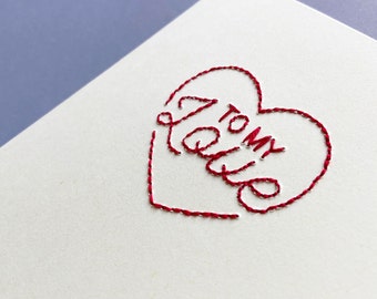 To My Love Hand-stitched Card